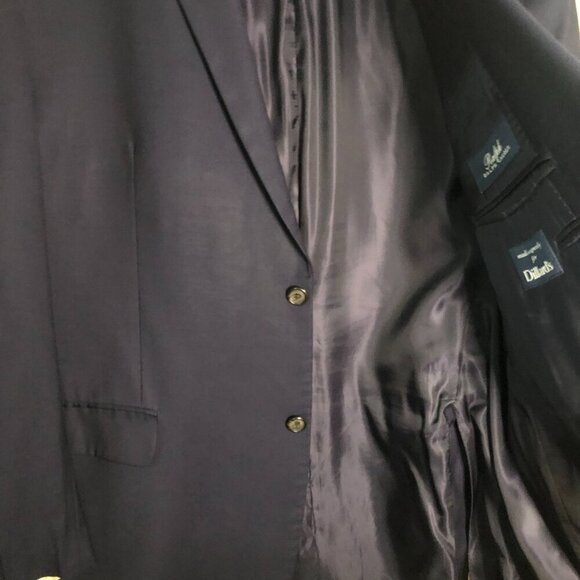 Ralph Lauren for Dillards Men's Navy Blue Suit Blazer 2 Buttons 48R - Picture 2 of 14